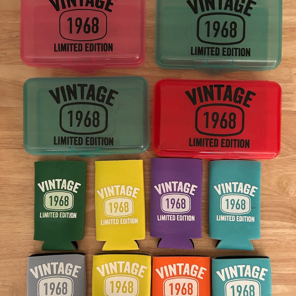 Vintage 1968 Limited Edition Storage (Snackle) Boxes and Can Coolers